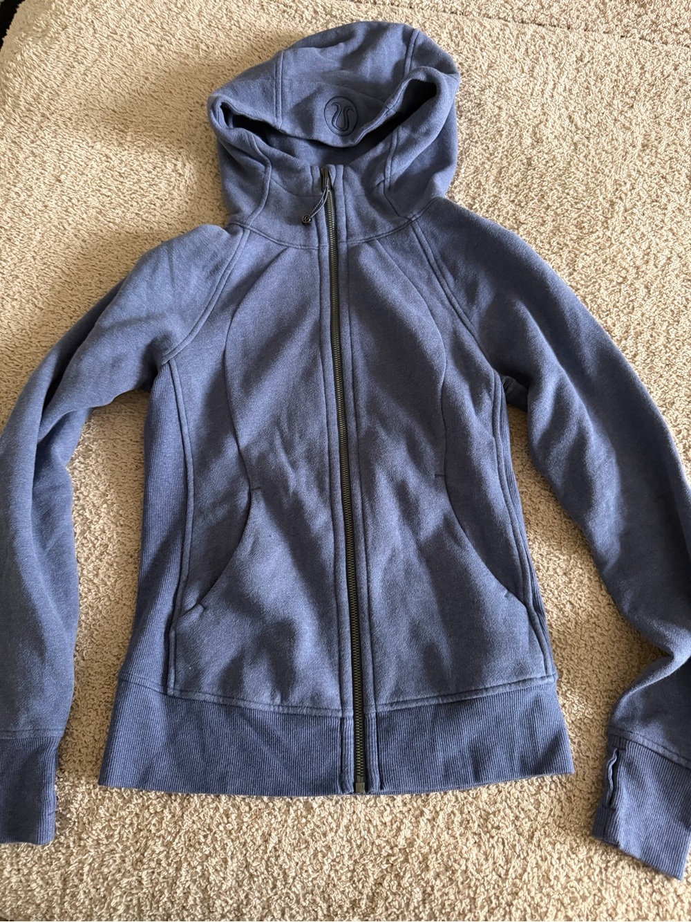 Lululemon Scuba Full-Zip Hoodie Heathered Blue Size 4